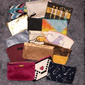 Lot of 18 Ipsy Makeup Bags